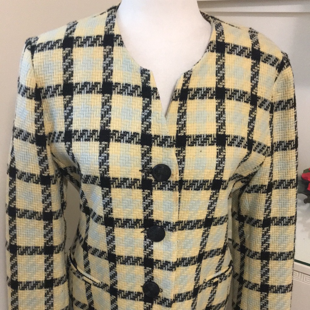 Vintage Plaid Blazer Size 8